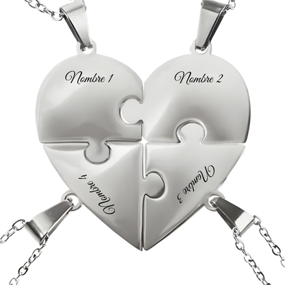 UNIÓN™ - COLLAR PUZZLE FAMILIAR PERSONALIZADO