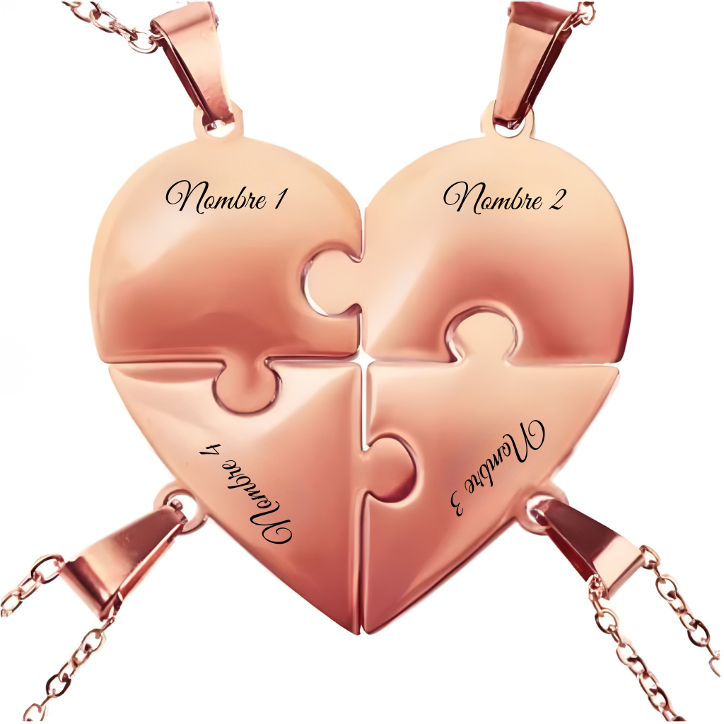 UNIÓN™ - COLLAR PUZZLE FAMILIAR PERSONALIZADO