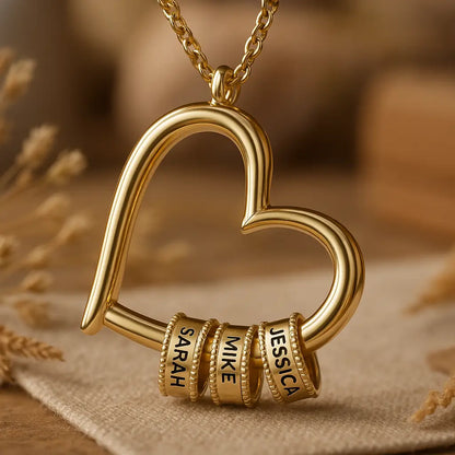 El Corazón de Nuestra Familia - Collar de cuentas personalizado