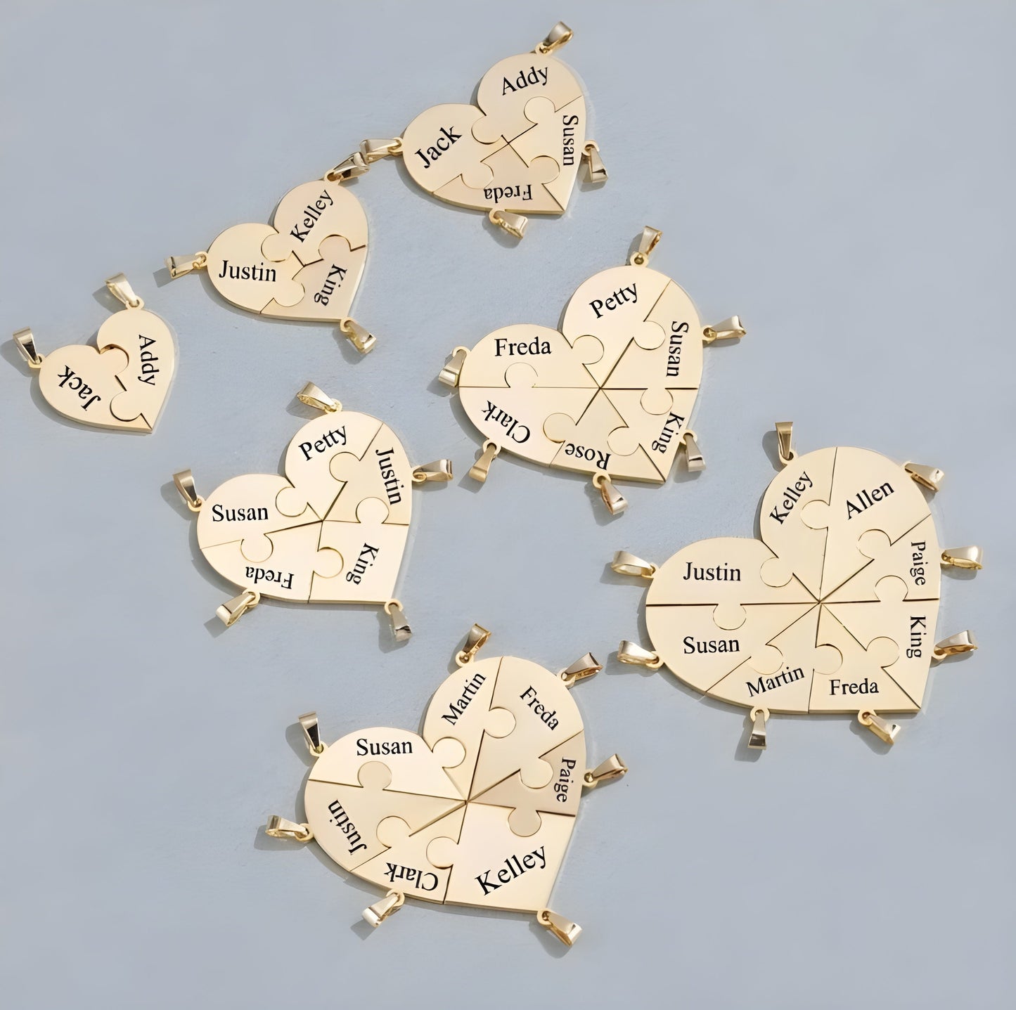 UNIÓN™ - COLLAR PUZZLE FAMILIAR PERSONALIZADO