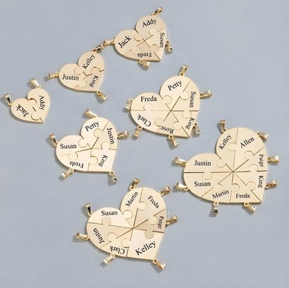 UNIÓN™ - COLLAR PUZZLE FAMILIAR PERSONALIZADO